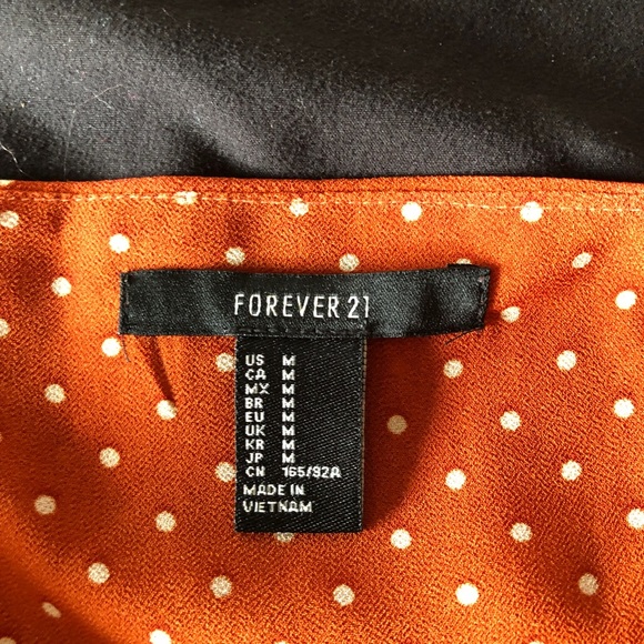 COPY - Burnt Orange Polka Dot Tank - Forever 21 - Picture 3 of 3
